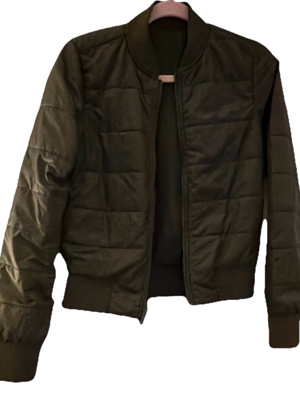 lululemon athletica Olive Green Quilted Bomber Jacket